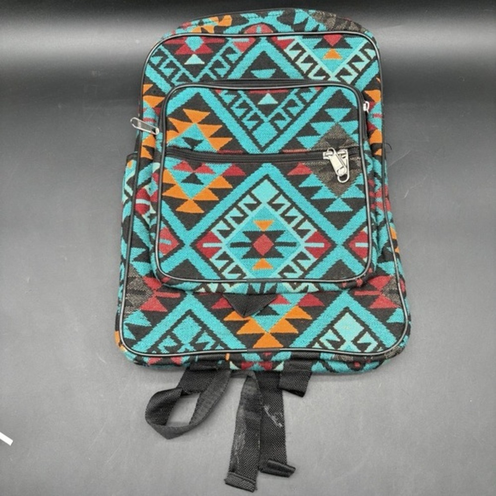 El Paso Saddle Blanket Co Southwestern Navajo Print Backpack 70% Acrylic - Picture 1 of 16